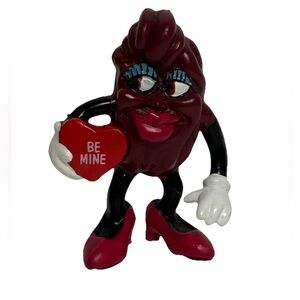 Vintage California Raisins PVC Figure Valentine Girl "Be Mine" Heart 3in RARE
